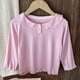 thumbnail image 5 of Blusas y camisas de manga larga con cuello redondo para niños, camisa de base de color sólido, cuello redondo, informal, holgada, fina, para niños de todas las edades, blusa de poliéster para niños, 5 of 8