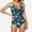 Navy, variant on Tummy Control Swimsuits for Women Slimming One Piece Bathing Suit Bohemian Ruched Push Up Vintage Padded Swimwear