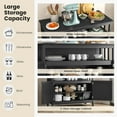 thumbnail image 5 of Buffet Cabinet with Storage, Freestanding Kitchen Cabinet with Adjustable Shelf, Storage Sideboard Console Table, 5 of 9