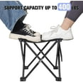 thumbnail image 4 of Portable Folding Camping Stool 2 Pack Black 12.6 Inch Lightweight Outdoor, 4 of 7