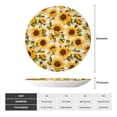 thumbnail image 2 of Zufioo Scottish Plaid Sunflower Print Bone China Decorative Plate, Ceramic Dinner Plate with Stand Ceramic Decoration Homewares-6in, 2 of 6