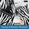 thumbnail image 4 of Zebra Stripe Soft Flannel Bathroom Rug 16"x24", Water Absorbent Non-Slip Bath Mat for Tub and Shower Room, 4 of 9