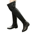 thumbnail image 3 of Women's Over-The-Knee Boots Solid Side Zipper Knee High Comfortable Flat Bottom Style for Autumn and Winter Fashion, 3 of 9