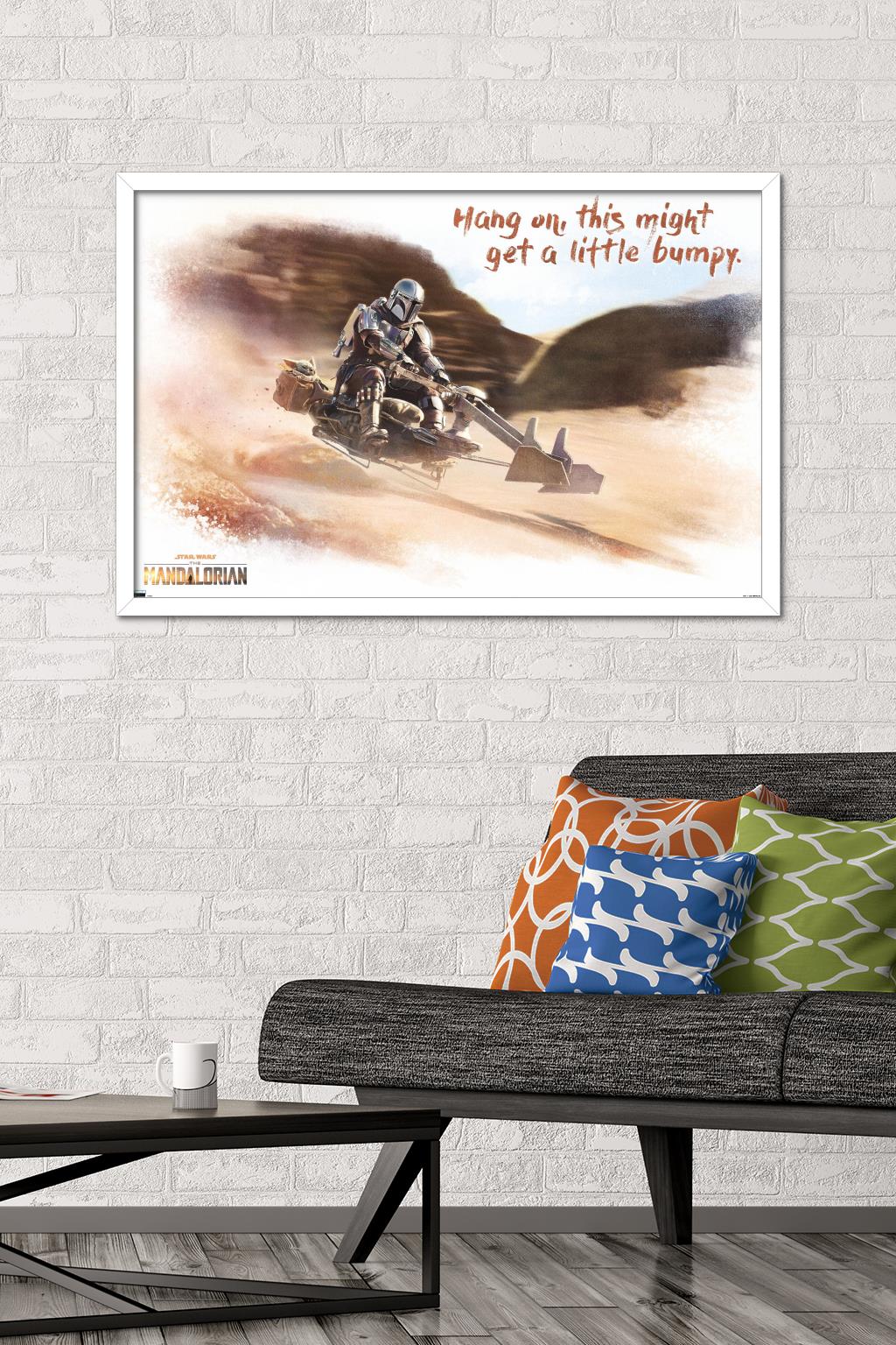 Star Wars: The Mandalorian - Ride Wall Poster, 22.375" x 34", Framed