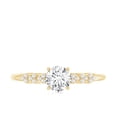 thumbnail image 4 of Rosec Jewels Lab Grown Diamond Engagement Ring with Side Stones - 5 mm - Half Carat - EF-VS Grade, 10K Yellow Gold, US 5.50, 4 of 8