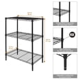thumbnail image 4 of (3 pack) Hyper Tough 3-Tier Multipurpose Wire Shelving Rack, Black, 750 lbs Capacity, 4 of 12