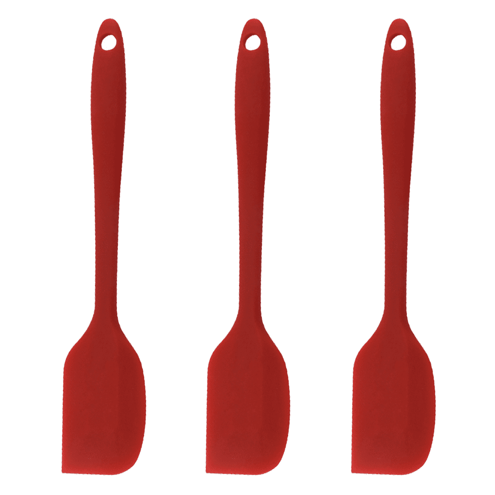 Set of 3 Commercial Silicone Spatulas for Cooking High Heat Resistant ...