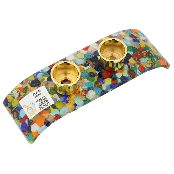 GlassOfVenice Murano Glass Shabbat Candle Holder - Multicolor