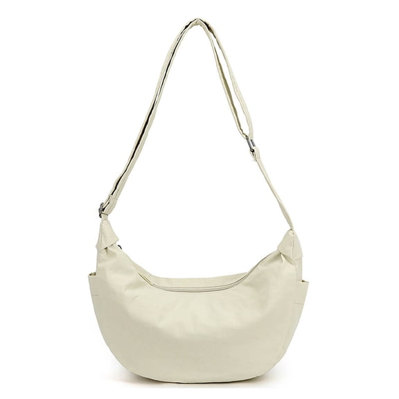 QSAWXQZ Women's Nylon Crescent Crossbody Bag Large Capacity Shoulder Purse Adjustable Strap Free Size