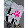 thumbnail image 3 of Love Paws T-Shirt Women -Smartprints Designs, Female 3X-Large, 3 of 4