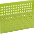 thumbnail image 5 of Cesta organizadora de plástico rectangular de diseño para baño familiar de oficina en casa, color verde, 5 of 5