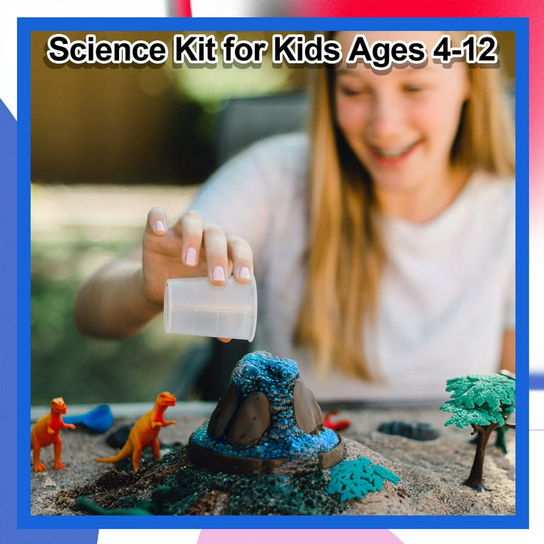 Playz Explosive Rainbow Volcano Kit for Kids with 23+ Science Chemistry Set  Activities & Experiments, Glow in The Dark Learning & Education Toys, 