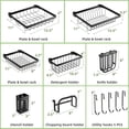 thumbnail image 3 of Giantex Over Sink Dish Drying Rack, 2-Tier Dish Drainer for Kitchen Counter Storage, Cutting Board & Utensil & Knife Holder, 3 of 10
