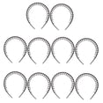 thumbnail image 2 of 10pcs de Plástico Diadema Diadema cabellero Negro Accesorios de Herramientas de Bricolaje, 2 of 8