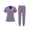 Purple, variant on JULMCOMO Scrubs for Women Button V Neck Short Sleeve Casual Medical Uniforms Comfortable Hospital Work Nurse Uniform Set with Multi Pockets Black M