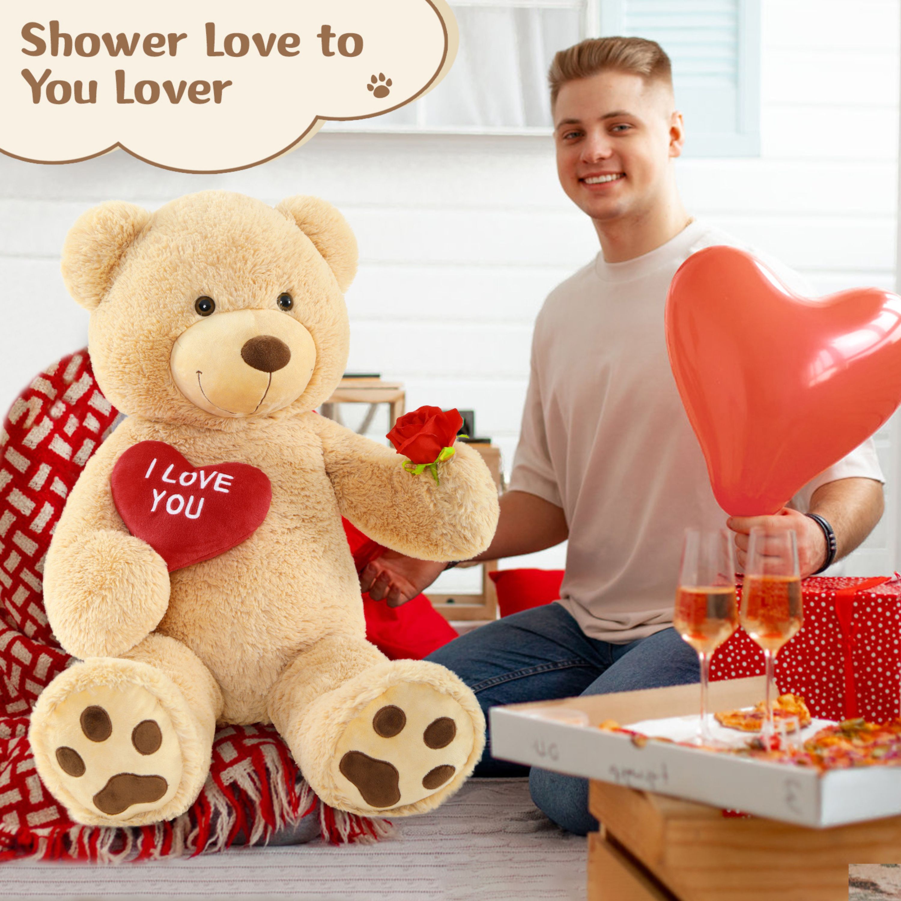 Tezituor 36-Inch Giant Teddy Bear Plush photo 3
