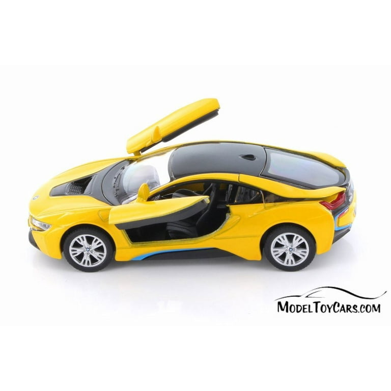 BMW i8 Hard Top, Yellow - Kinsmart 5379DA - 1/36 scale Diecast