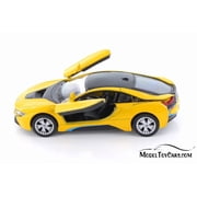 BMW i8 Hard Top, Yellow - Kinsmart 5379DA - 1/36 scale Diecast Model Toy Car (Brand New but NO BOX)