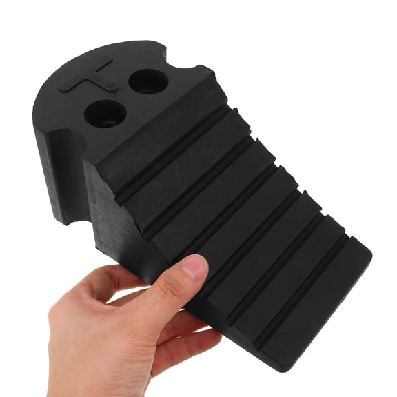 OUNONA Garage Tire Stops Heavy Duty Rubber Wheel Blocks for Secure Vehicle Parking