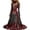 Dark Gray 01, variant on Stamzod Halloween Maxi Dresses for Women Fashion Vintage Printed V-Neck A Line Dress Gothic Elegant Long Party Dresses