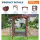 thumbnail image 3 of QinaQin Arco de jardín de madera de 85 pulgadas, fabricado en abeto sólido, enrejado para plantas trepadoras y decoración de bodas o patio, 3 of 6