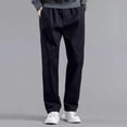 thumbnail image 2 of Men's Straight Leg Elastic Waist Joggers, Drawstring Casuals Trousers, Lightweight Quick Dry Breathable Stretchy Everyday Wear Streetwear Lounge Pants | JASKFLY,Black XL, 2 of 6