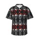 thumbnail image 1 of Balery Skull santa hat Camisas hawaianas de manga corta para hombre, camisas playeras de corte holgado, camisas de vacaciones con botones,Medium, 1 of 7