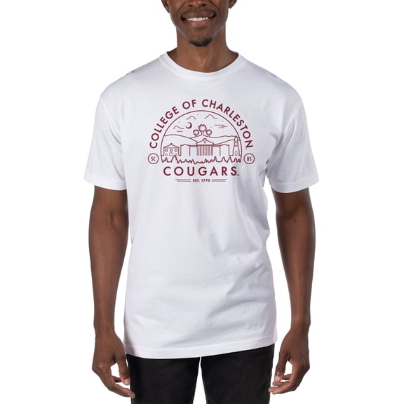 Men's Uscape Apparel White Charleston Cougars T-Shirt