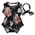 thumbnail image 2 of Diconna 2Pcs Tenues de Filles, Friperie Florale Sans Manches + Ensembles de Bandeaux, 2 of 6