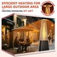 thumbnail image 6 of Patio Heater for Outdoor Use, 48,000BTU Powerful Pyramid Heater with Stable Base, Outdoor Porch Yard Propane Heater with Quartz Glass Tube for Fire, Dia 10FT Heating, 6 of 10
