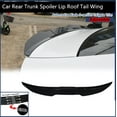 thumbnail image 2 of Yassdwbn Glossy Black Adjustable Car Rear Trunk Spoiler Lip Roof Tail Wing For Car Sedan, 2 of 5