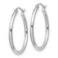 thumbnail image 2 of White Sterling Silver Earring Hoop Women'S 27 mm 24, 2 of 3