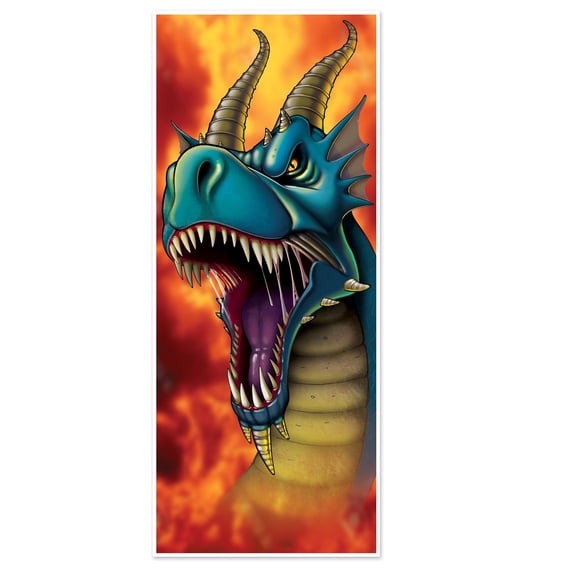 Beistle 53047 30 in. x 6 ft. Dragon Door Cover - Pack of 12