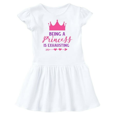 

Inktastic Being A Princess Is Exhausting Crown Arrow Gift Baby Girl Dress