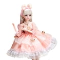 thumbnail image 3 of Muñeca articulada de 24 pulgadas, muñeca de princesa con vestido y accesorios, muñeca de moda, muñecas BJD para el mejor regalo, colección de juegos d Princesa Mónica Sunnimix  rótula muñeca, 3 of 8