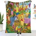 thumbnail image 2 of Kids Winnie the Pooh Pattern Blanket Throw Blanket Sofa Bed Blanket Baby Kids Adults, 2 of 10