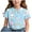 G-Light Blue, variant on YABCSAZ Toddler Boy Girl Easter Shirt Summer Casual Loose T Shirts Crewneck Short Sleeve Bunny Outfits Kids Digger Eggs Hunt Tops Cotton Tee Top Blouses Size 4 T