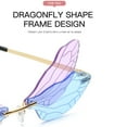 thumbnail image 3 of TIEVOSA 1PC Personalized Retro Steampunk Frameless Gradient Transparent Sunglasses, 3 of 4