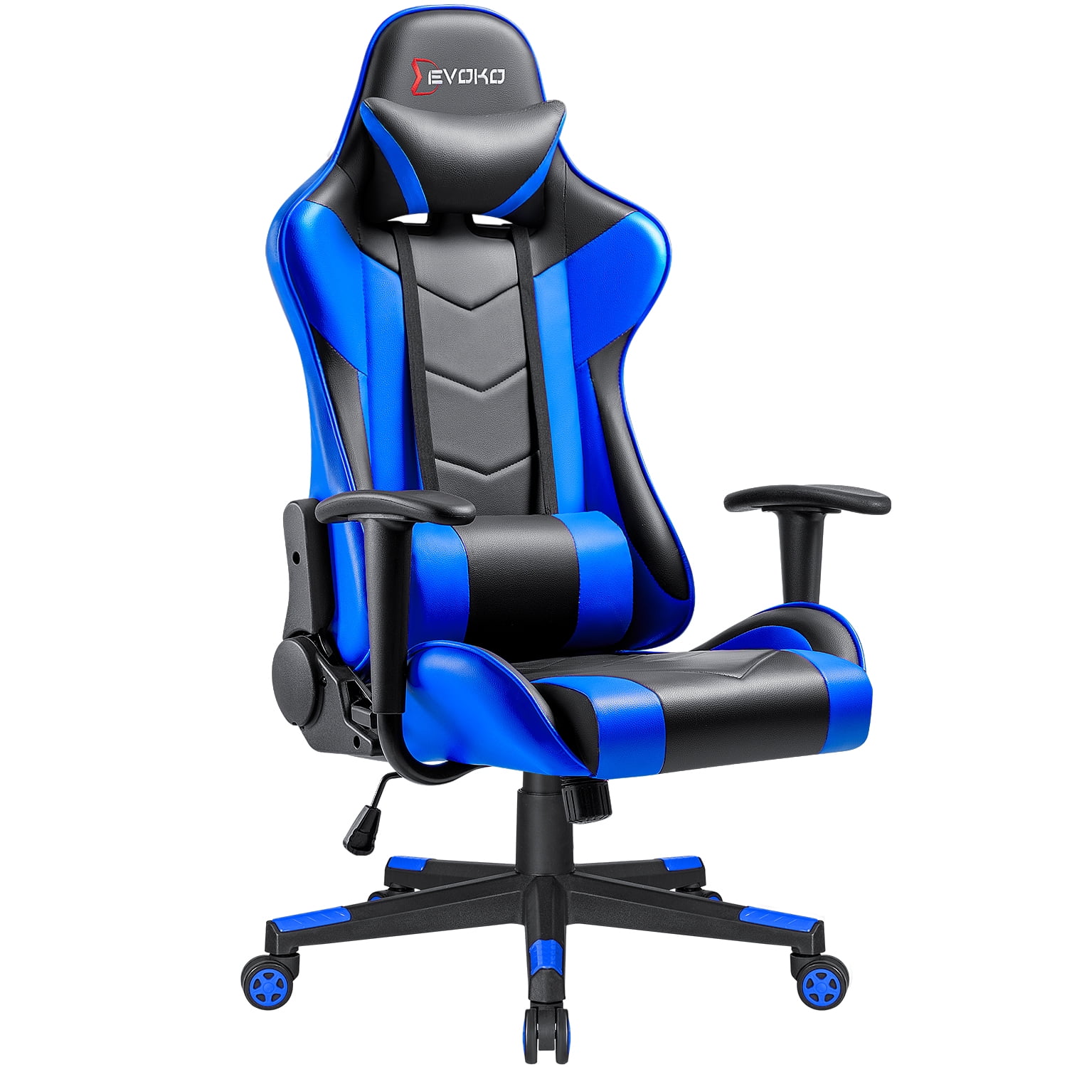 Devoko Ergonomic Gaming Chair Racing Style Adjustable Height High Back PC Computer Chair with Headrest and Lumbar Support, Blue