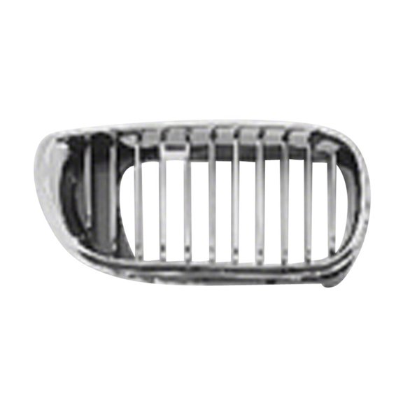New Aftermarket  Premium Fit Black / Chrome Passenger Side Grille 51137042962 fits 2001-2005 BMW 325i Base Sedan 4-Door