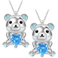 thumbnail image 1 of Cadena y Dije de Osos Polar High Monaco Collar Oso Polar/Corazón Plata/Azul MXNAK-002, 1 of 3