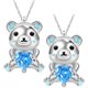 thumbnail image 1 of Cadena y Dije de Osos Polar High Monaco Collar Oso Polar/Corazón Plata/Azul MXNAK-002, 1 of 3