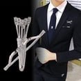 thumbnail image 2 of Creative Metal Bow And Brooch Crystal Lapel Pin Badge ,, 2 of 8