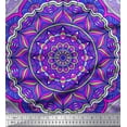 thumbnail image 1 of Soimoi Poly Georgette Fabric Moroccan & Mandala Kaleidoscope Print Sewing Fabric Yard 52 Inch Wide, 1 of 3