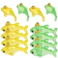 thumbnail image 3 of WASHWEPE 12Pack Miniature Shark Figurine Design Yellow Green Resin For Home And Office Desk Ornament, 3 of 8