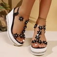 thumbnail image 4 of MKLEKYY Sandalias de Plataforma para Mujer, Elegantes Sandalias para Mujer Con Diseño de Diamantes de Imitación, Punta Abierta, Suela Gruesa para Uso Diario Informal En Primavera y Verano., 4 of 4