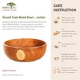 thumbnail image 5 of Round Teak Wood Bowl - Jumbo 4-Pack, 5 of 5