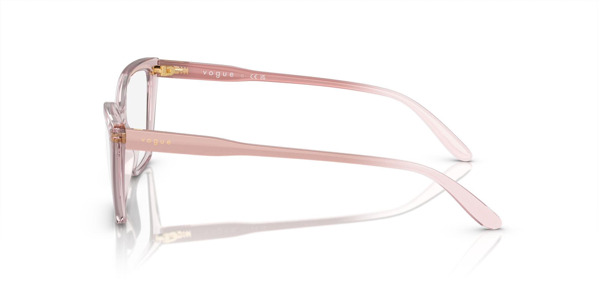 Vogue Women's Size 54 VO5519 Prescription Eyeglasses with Case, Crystal Pink