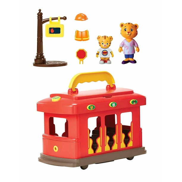 daniel tiger's neighborhood trolley with daniel tiger figure