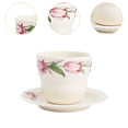 thumbnail image 6 of Esquirla Tea Cup and Saucer Set,Floral Coffee Cup with Plate Set,Home Gift,Easy to Clean 200ml Capacity Porcelain Tea Cup,Coffee Mug white, 6 of 8